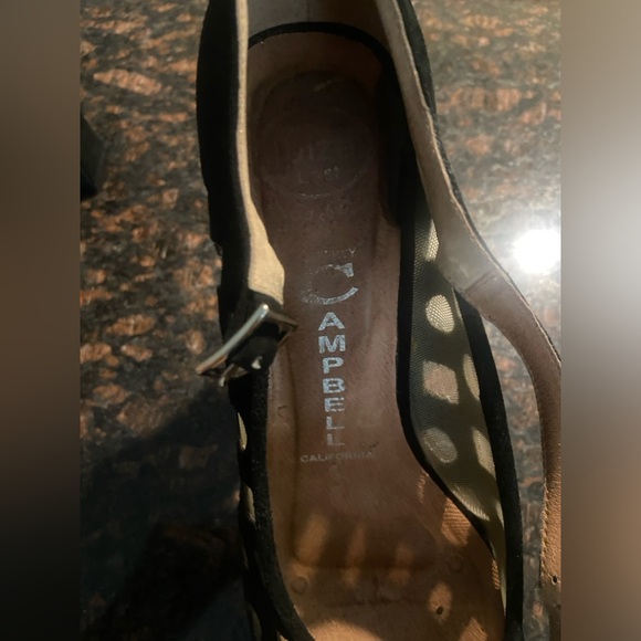 Jeffrey Campbell Ibiza Black Suede Heels with sheer mesh designs - Picture 12 of 16